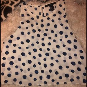 Polka dot cropped tank top